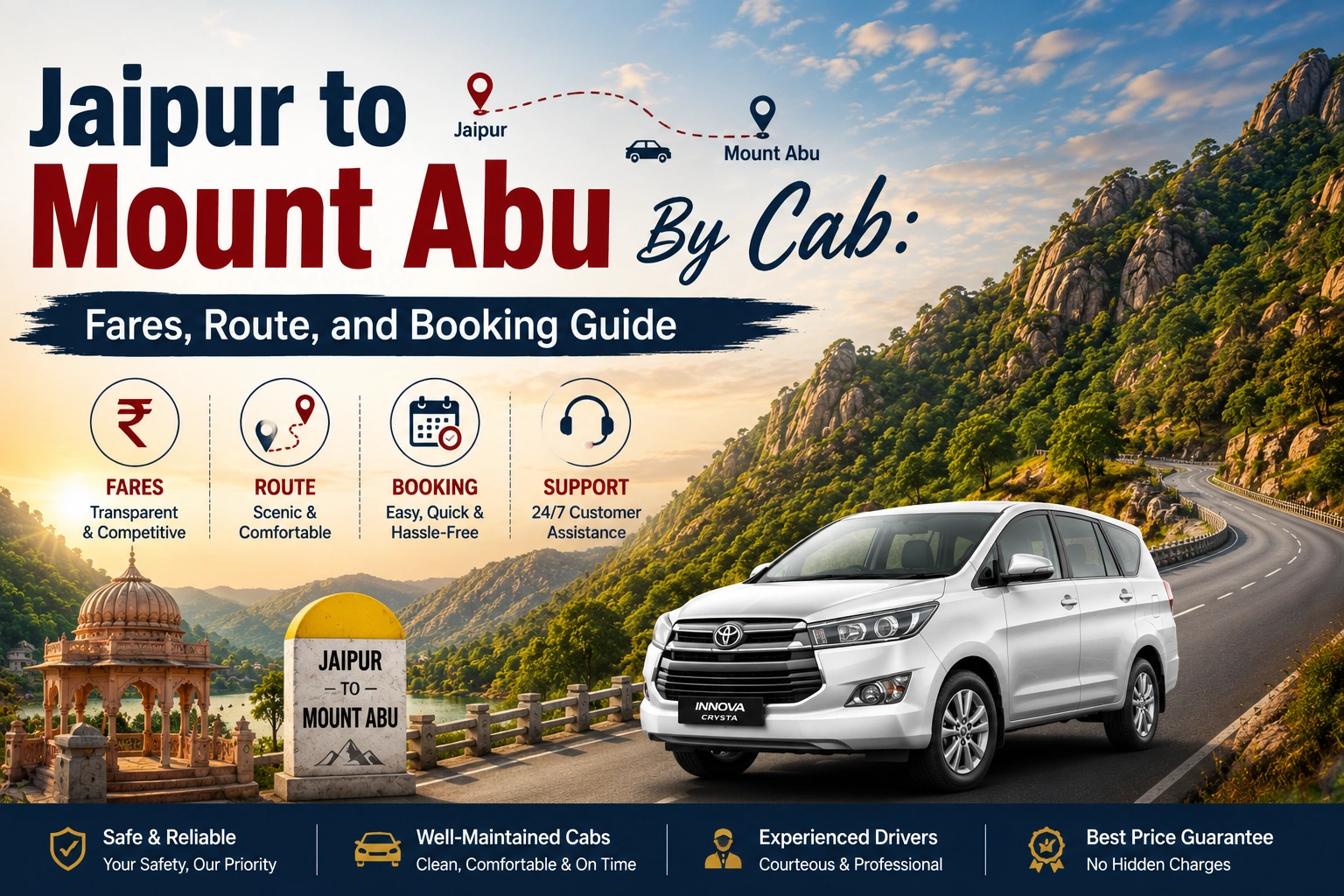 Jaipur to Mount Abu By Cab