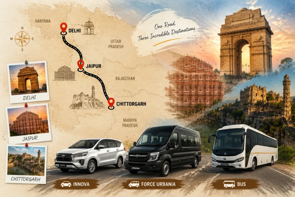 Delhi to Jaipur to Chittorgarh by Car: Road Trip Guide 2026