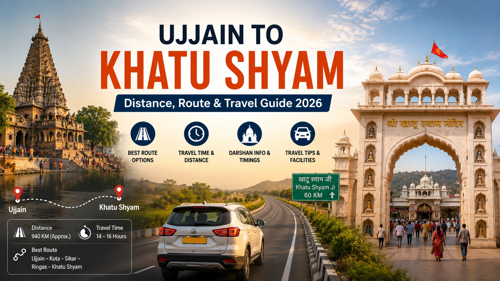 Ujjain to Khatu Shyam Distance