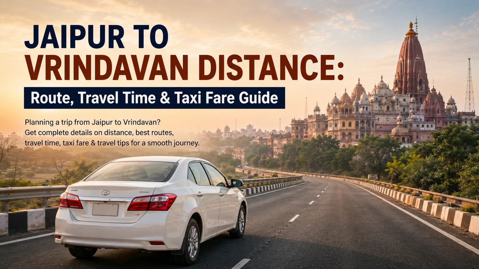 Jaipur to Vrindavan Distance