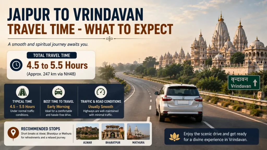 Jaipur to Vrindavan Travel Time - What to Expect